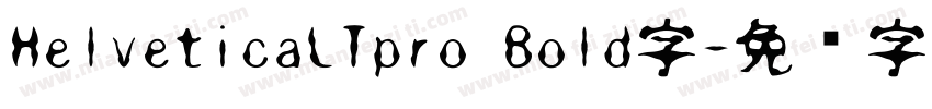 HelveticaLTpro Bold字字体转换